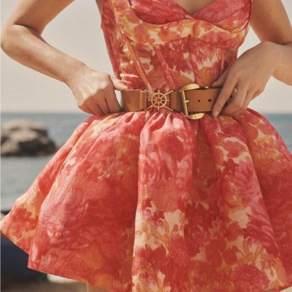 ZIMMERMANN
Belted floral-print linen and silk-blend peplum mini dress size 1 - Picture 8 of 9